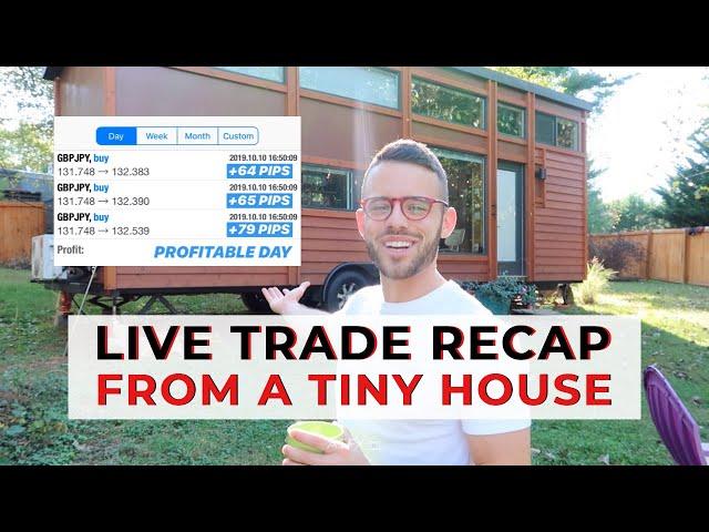 How To Day Trade From Anywhere | GbpJpy Trade Recap & Tiny House Tour