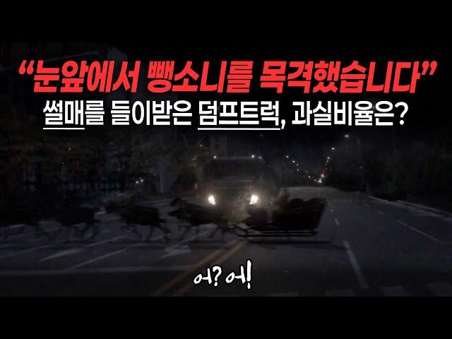 23560회. 10만 개의 블랙박스 중에 이런 사고는 난생처음 봅니다. 과연 덤프트럭 운전자는 뺑소니일까요? 아닐까요?