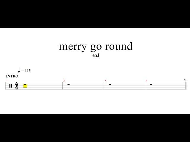 eaJ - merry go round | DRUM SHEET MUSIC
