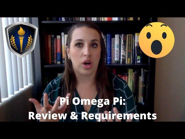 Pi Omega Pi Review and Requirements