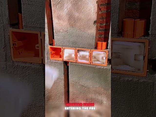 Installation techniques to prevent mortar from entering the pre - embedded junction box