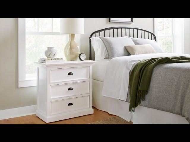 3 Drawers White Bedside Table, small and functional furniture