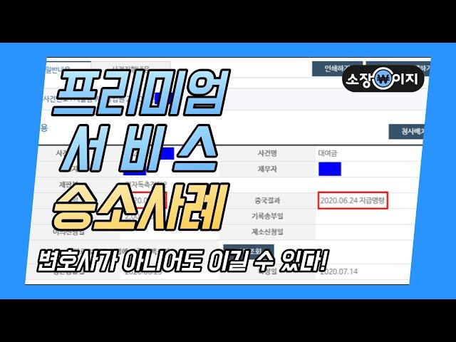 나홀로 소장 작성 '소장이지' 프리미엄 서비스 승소사례