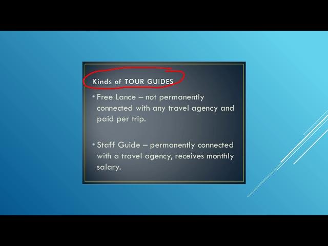 Types of tour guide