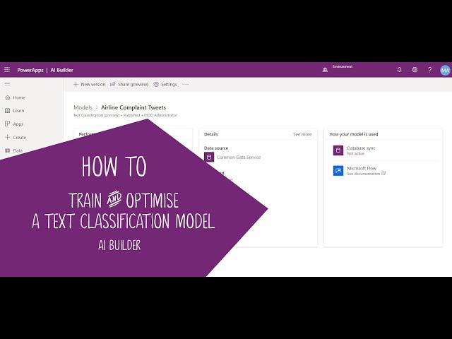 AI Builder - How to Train and Optimise a Text Classification Model