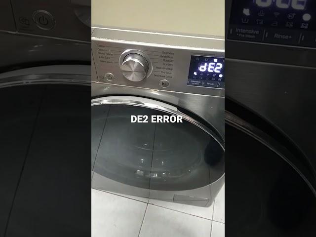 LG WASHER DRYER COMBO WITH DE2 ERROR CODE FIXED