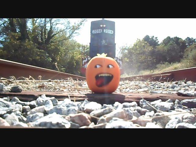 The Stupid Orange In Got Run Over By A Train