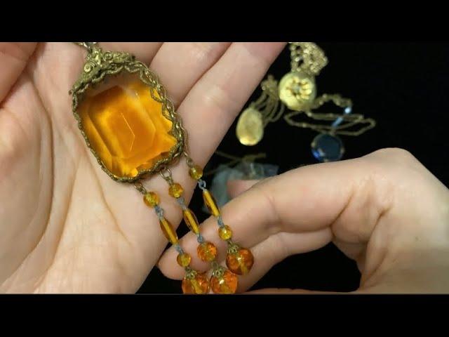 110.1 Hattie Carnegie, траурная брошь и др винтажная бижутерия из США #винтаж #винтажнаябижутерия