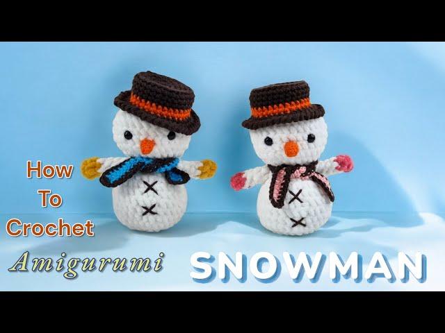 Easy Crochet Snowman Tutorial | Crochet Snowman plushie | Christmas Crochet Decor