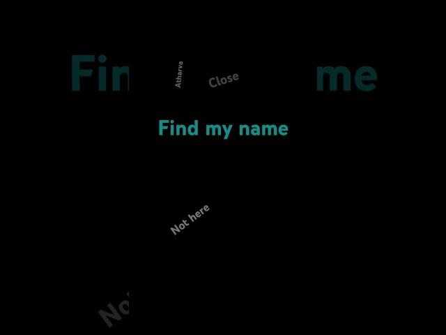 Find my name.