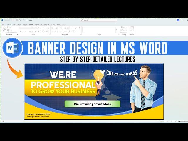 How to Make Banner Design in MS Word  || ms word in hindi basic knowledge || Banner Designing