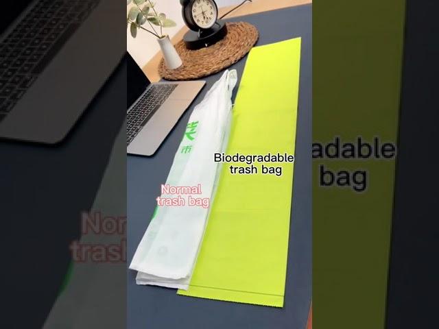 100% biodegradable cornstarch trash bags  #coolgadgets #asmr #ecofriendly