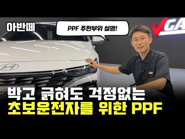 아반떼 PPF 추천부위, 초보운전이라고요? 여기 시공하면 좋습니다 - 브이가드PPF