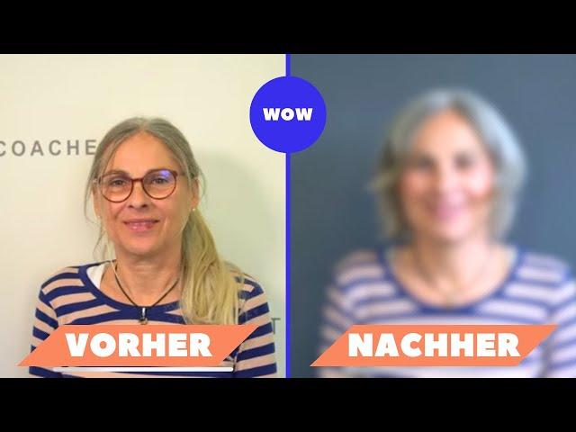 Ein fabelhaftes #vorhernachher für graues Haar ‍  Sie ist total verwandelt 