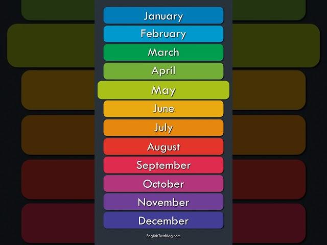 How to Pronounce the Months of the Year: American English