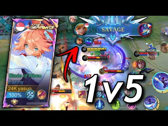 FANNY 1V5 SAVAGE?! RANK GAMEPLAY | MLBB