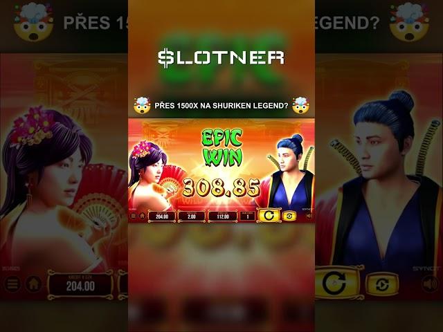  PŘES 1500X NA SHURIKEN LEGEND?  #shurikenlegend #slotner #synot #kasino #slot #shorts