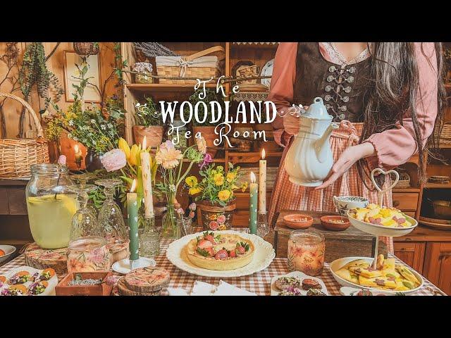 Spring Afternoon at The Woodland Tea Room: Cottagecore Baking & Crafts  Cosy Forest Cottage ASMR