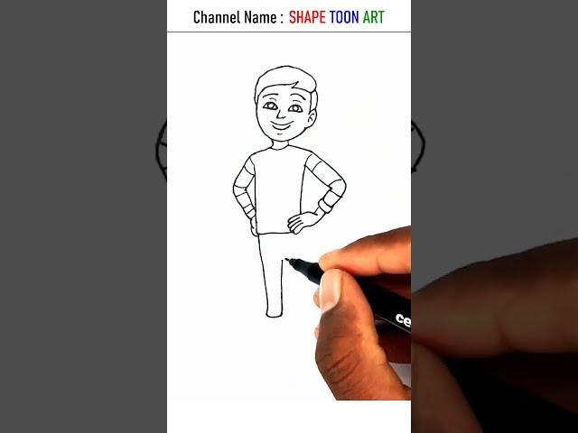 Drawing Rudra from Chik chik boom boom - #shorts #drawing #rudra #chikchikboom #cartoon #india