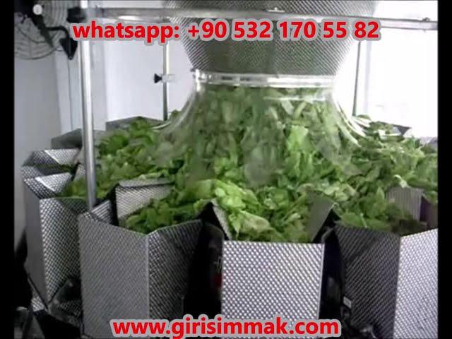 SALAD WEIGHING AND PACKAGING MACHINE FOR SALAD