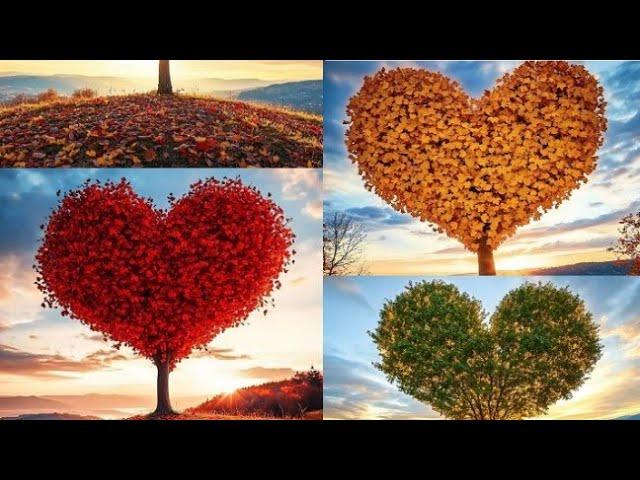 Colorful heart shape tree#beautifulnature #naturalflowers