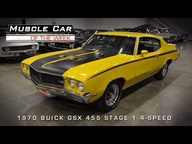 1970 Buick GSX 455 Stage 1 4-Speed Muscle Car Of The Week Video #45