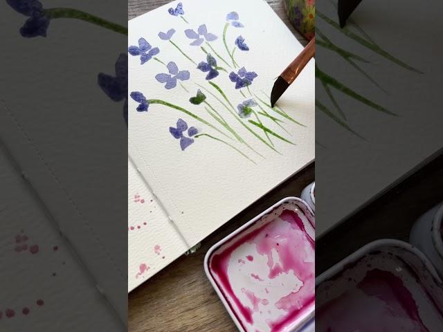 How to paint easy watercolor wildflowers for beginners