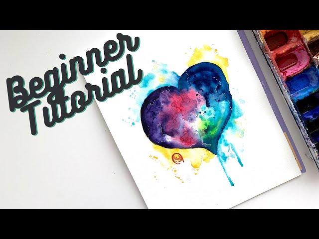 Try Watercolor For The First Time - Paint A Heart In Watercolor