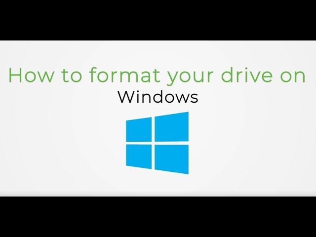 How to Format your Seagate Drive in Windows