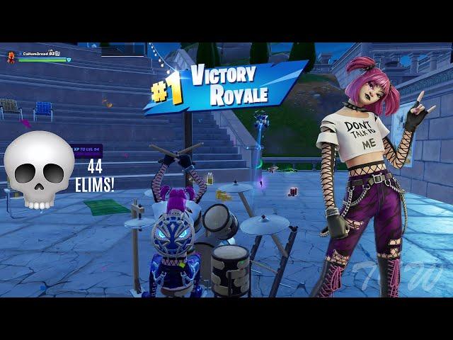 Smells Like Punk Spirit  | Fortnite ZB Solo Squads Gameplay | 44 Eliminations!