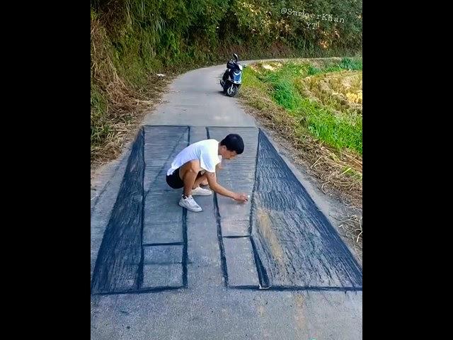 Best of 3D Street Art Painting  Amazing 3d Street Art Illusion |3D Paintings on Roads| #shorts #art