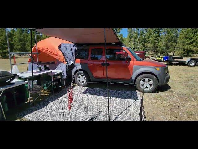 Honda Element camping setup day 1