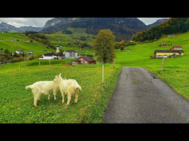 Life in Switzerland countryside - Relaxing walk in the most beautiful Swiss villages