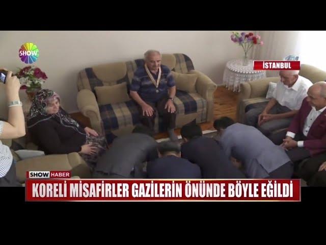 Koreli misafirler gazilerin önünde böyle eğildi