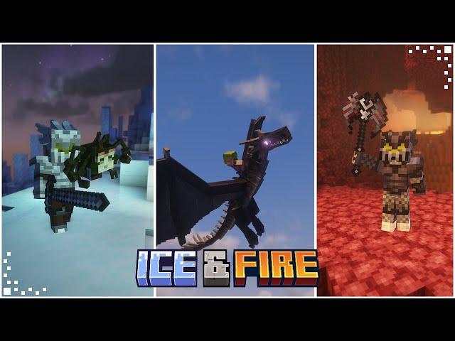 Ice & Fire (Minecraft Mod Showcase) | Mythical Creatures, Dragons & Weapons | Forge 1.20/1.19