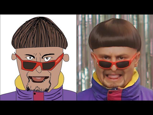 POP DRAWING MEME #132 | OLIVER TREE & LITTLE BIG - TURN IT UP | Ruby Fun