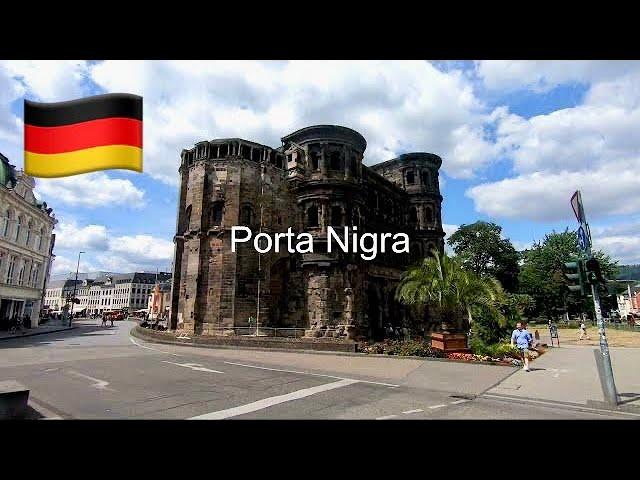 Die Porta Nigra in Trier (Germany, Rheinland Pfalz) In 4K