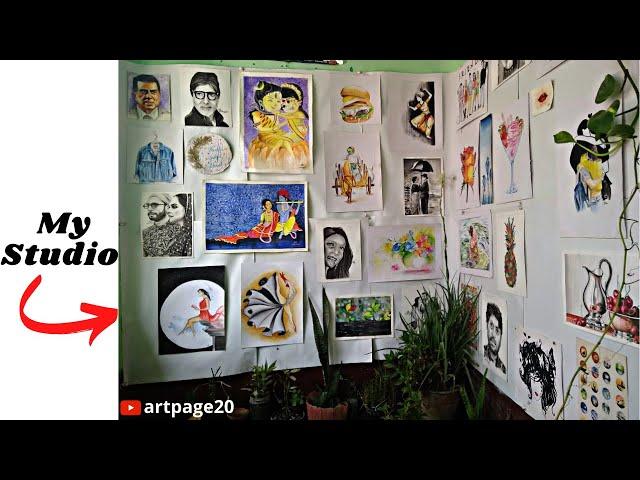 Art studio tour 2021 | Ekta Ray | #Shorts #Artstudio #tour2K21