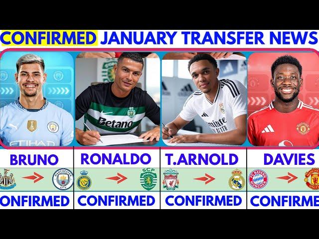 THE LATEST CONFIRMED TRANSFER NEWS AND RUMOURS TRANSFERS 2024|BRUNO, RONALDO, ARNOLD, DAVIES