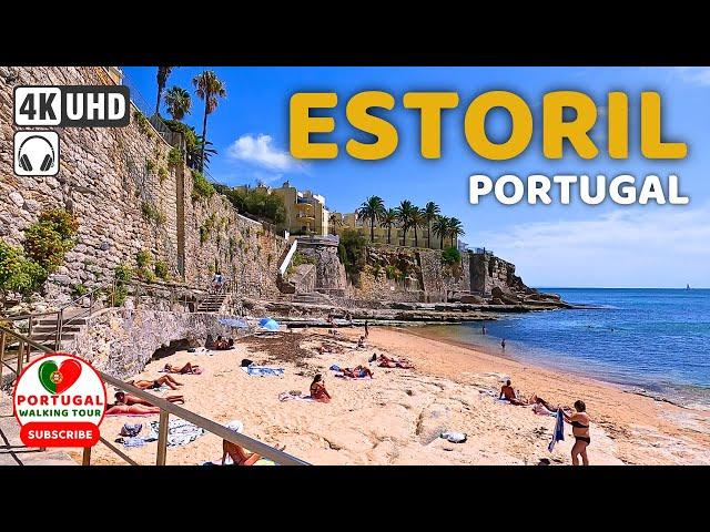  [4K WALK] Estoril, Cascais Portugal Walking Tour August 2023