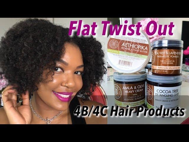 4C/4B  Hair using Qhemet Biologics (Flat Twist Out Routine)