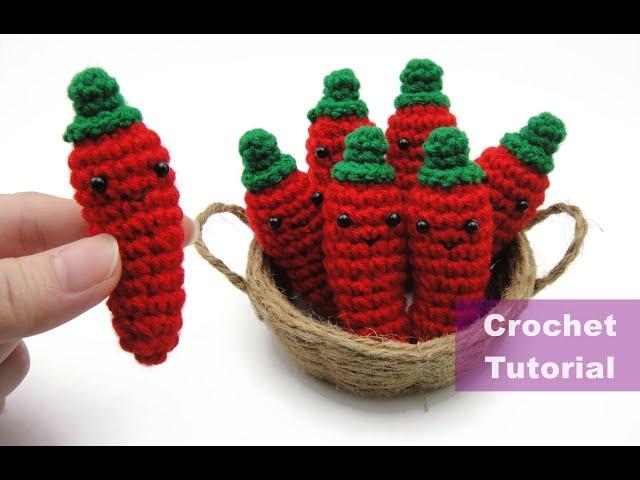 Easy Crochet Amigurumi Tutorial - Chili