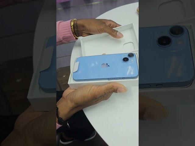 iPhone 14  Blue Unboxing   @ghublanka #smartphone #retro #unboxing