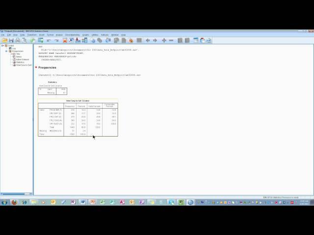 SPSS Chap 2 Demonstration 1 Frequencies