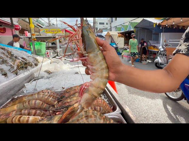 1 FOOT TIGER PRAWNS In Thailand - Thai Street Food 