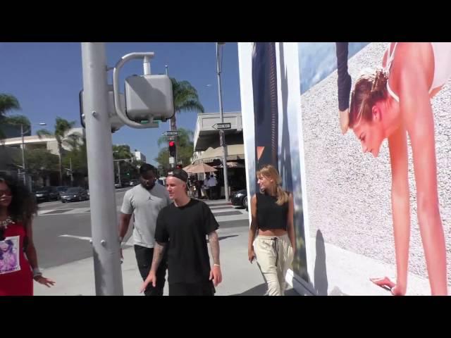 Justin Bieber and Hailey Baldwin walking on Canon in Beverly Hills