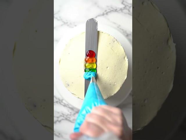 Purrfect Rainbow Cake! Watch This Cat Decorate! 