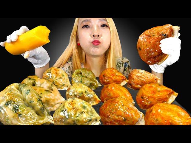 [Mukbang]풀무원 얇은피 고기만두&김치만두 먹방Pulmuone Meat dumplings& Kimchi Dumplings mukbang (ASMR) | 쎄미