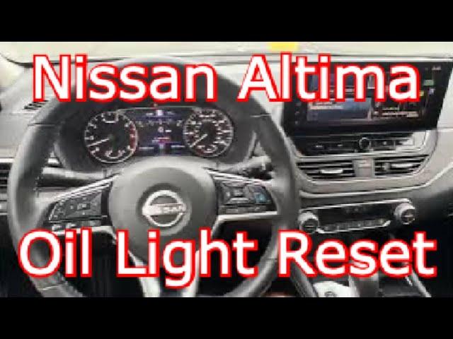 2023 Nissan Altima - Oil Light Maintenance Reset