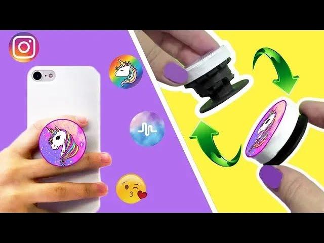 How to make a popsocket for your phone // Cool cardboard ideas // The best of waste